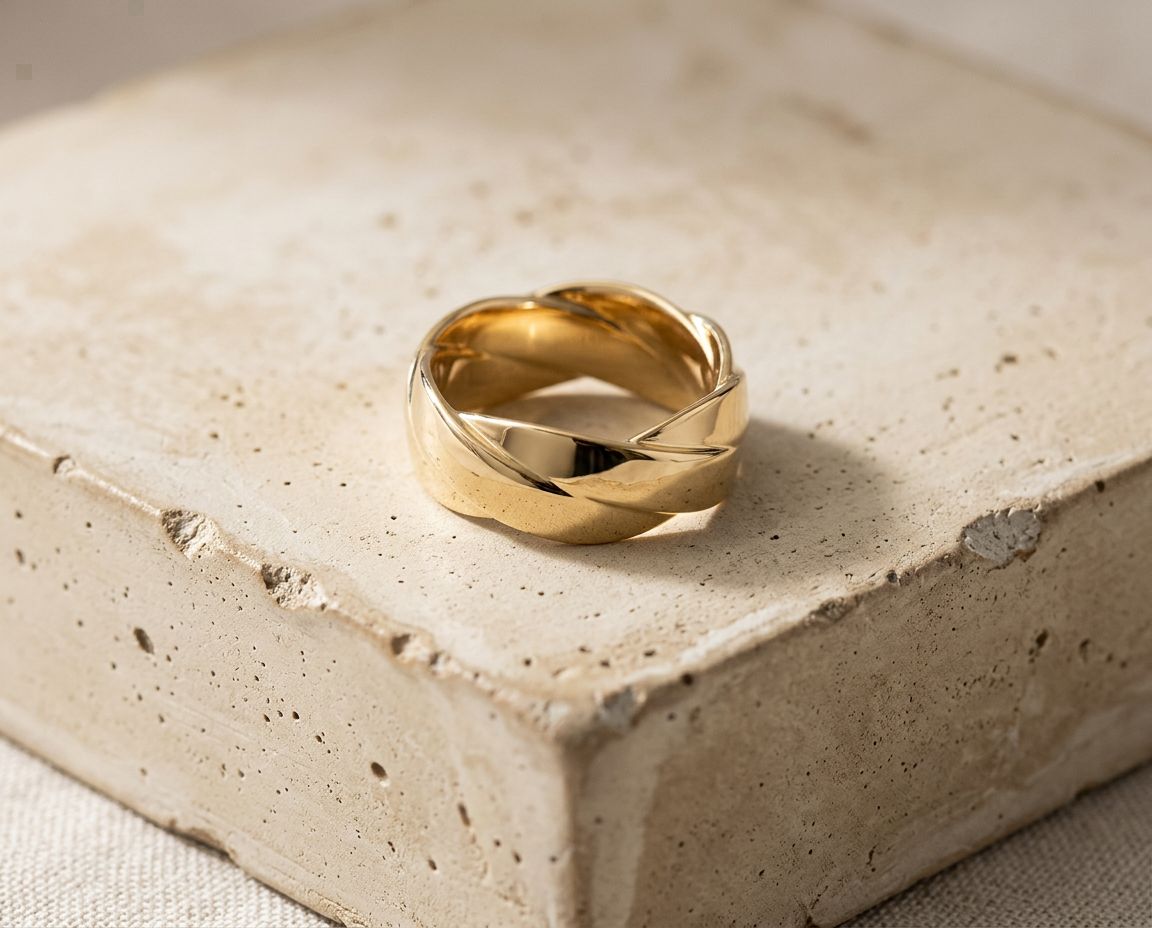Crossover Band, 14K / 18K YELLOW GOLD · 9MM · POLISHED